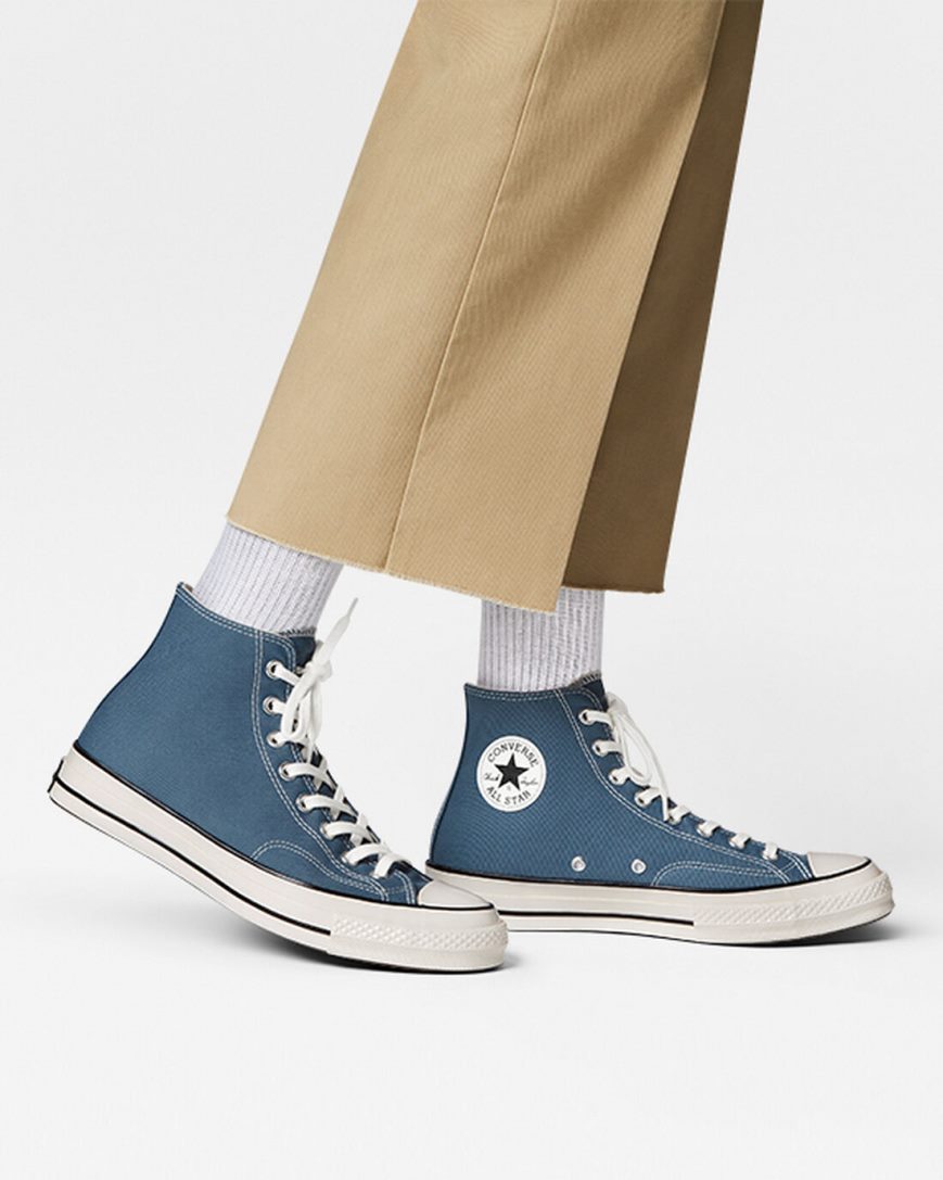 Blue / Black Converse Chuck 70 Seasonal Color Men's High Top Shoes | YAK75481L