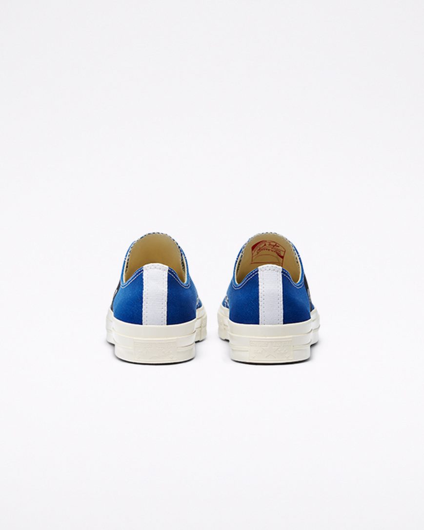 Blue / Black Converse x Comme des Garçons PLAY Chuck 70 Women's Low Top Shoes | SCK93L5I8