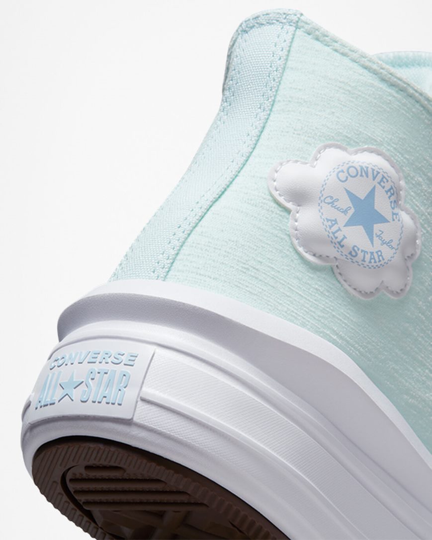 Blue Converse Chuck Taylor All Star Move Cloud Patch High Top Girls' Platform Shoes | IK5198LI7