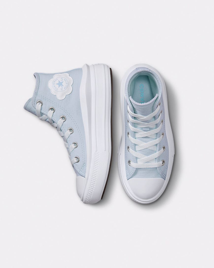 Blue Converse Chuck Taylor All Star Move Cloud Patch High Top Girls' Platform Shoes | VOLI943K1