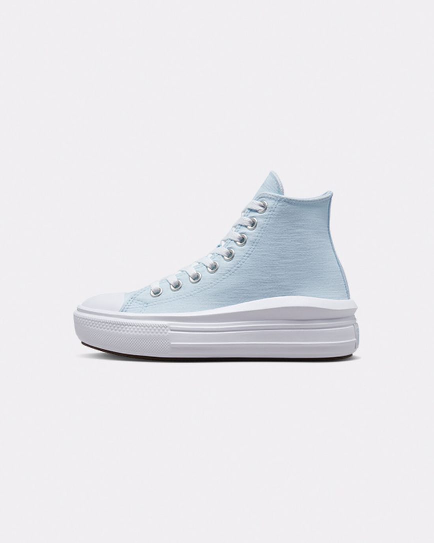 Blue Converse Chuck Taylor All Star Move Cloud Patch High Top Girls' Platform Shoes | ZW4371598