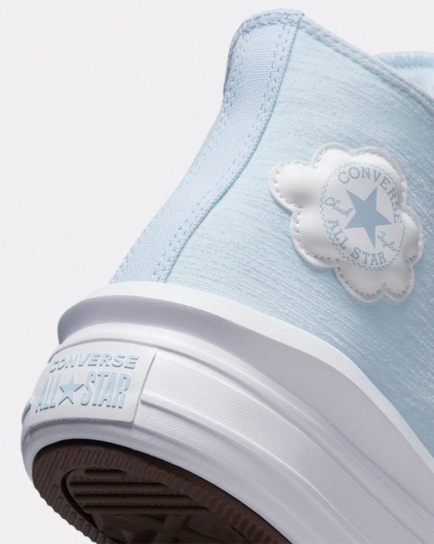 Blue Converse Chuck Taylor All Star Move Cloud Patch High Top Girls' Platform Shoes | ZW4371598