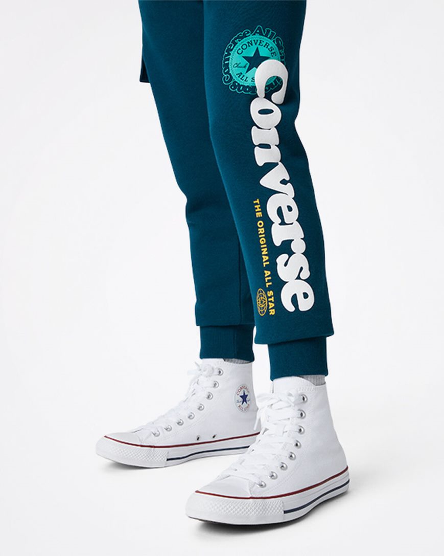 Blue Converse Into The Wild Fleece Cargo Boys' Pants | UW4L18IK9