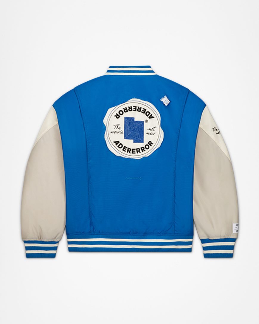 Blue Converse x ADER ERROR SHAPES Varsity Men's Jackets | LZ9571I48