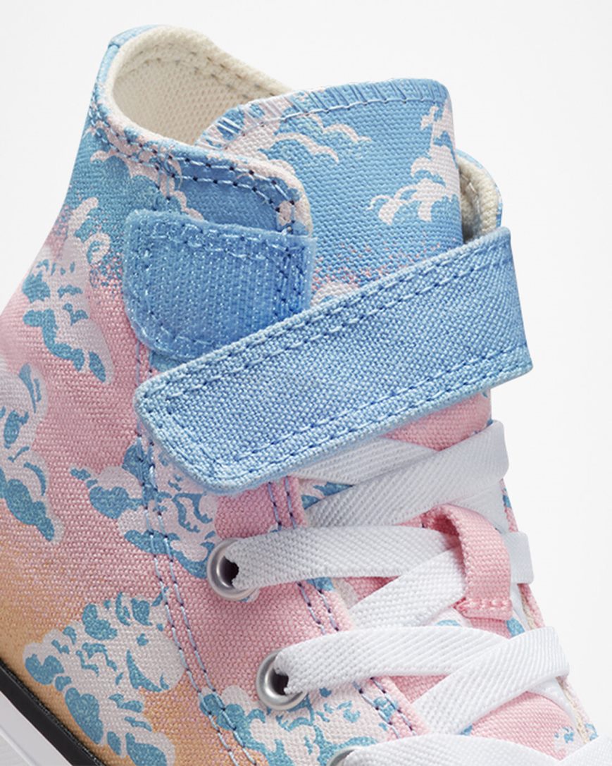 Blue / Orange Pink Converse Chuck Taylor All Star Easy-On Cloud Gazer Girls' High Top Shoes | RC1594K38