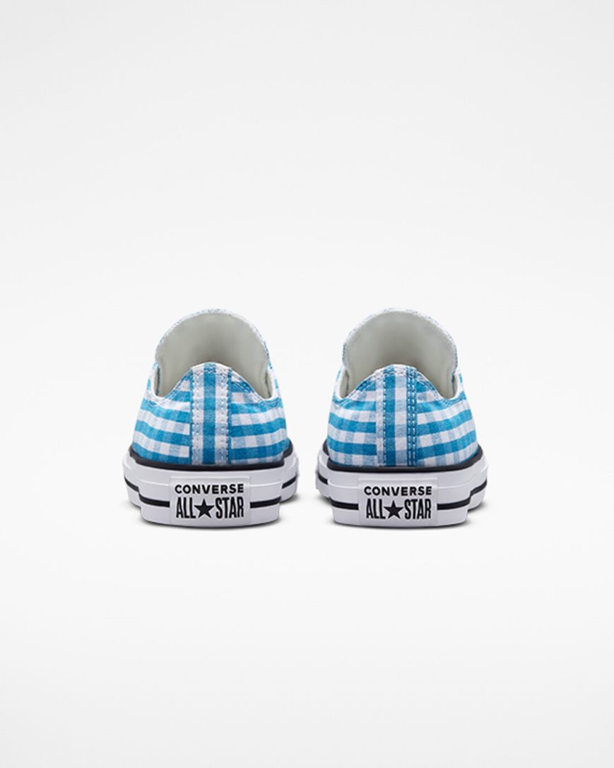 Blue / White / Black Converse Chuck Taylor All Star Gingham Women's Low Top Shoes | YC398I51K