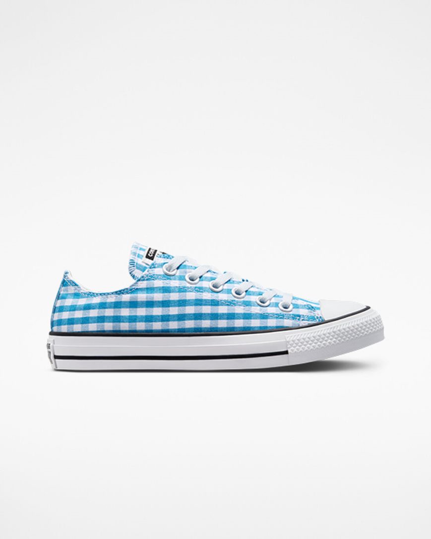 Blue / White / Black Converse Chuck Taylor All Star Gingham Women\'s Low Top Shoes | YC398I51K