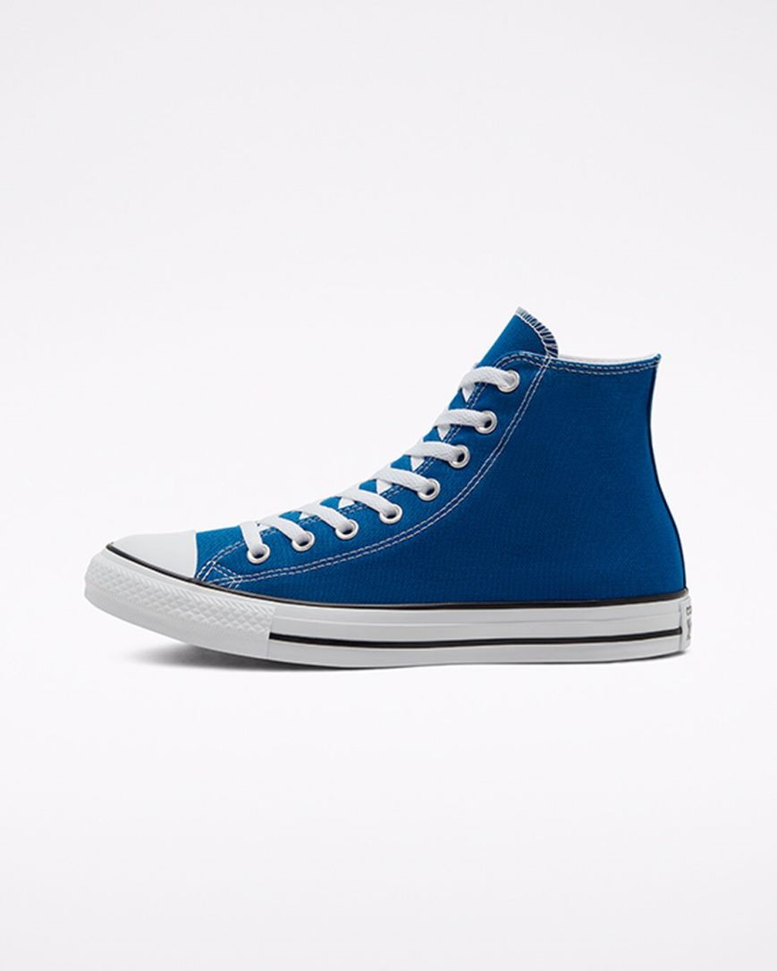 Blue / White Converse Chuck Taylor All Star Seasonal Color Women's High Top Shoes | OK497K583