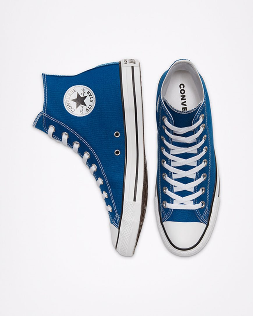 Blue / White Converse Chuck Taylor All Star Seasonal Color Women's High Top Shoes | OK497K583