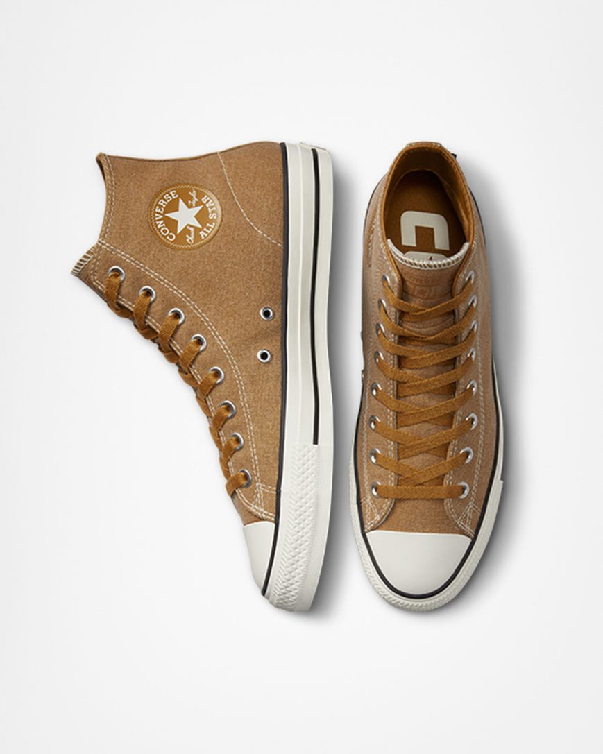 Brown / Black Converse CONS Chuck Taylor All Star Pro Heavyweight Canvas Men's Skate Shoes | YA91K4735