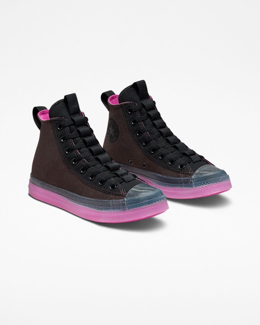 Brown / Black Converse Chuck Taylor All Star CX Explore Edge Glow Women's High Top Shoes | UJ514938I