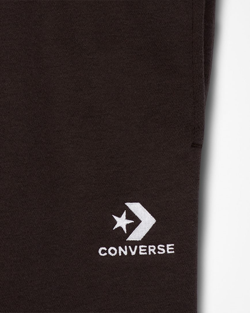 Brown Converse Go-To Embroidered Star Chevron Standard Fit Fleece Women's Sweatpants | UVI8K493L