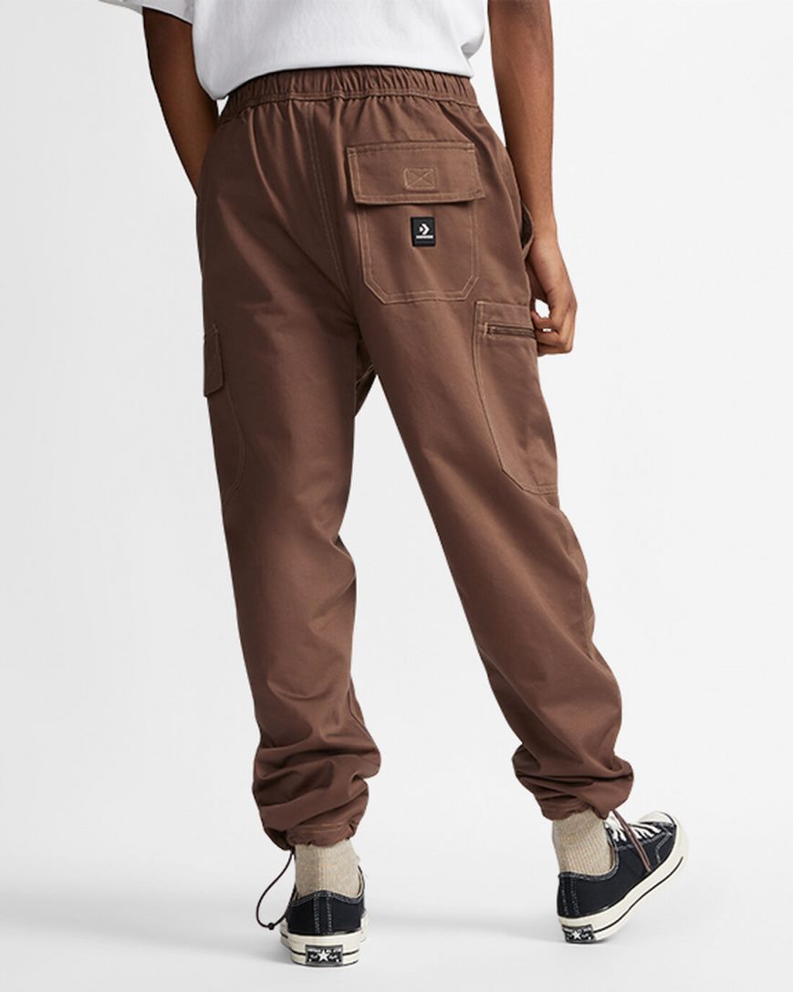 Brown Converse Star Chevron Cargo Men's Pants | QC9378IK5