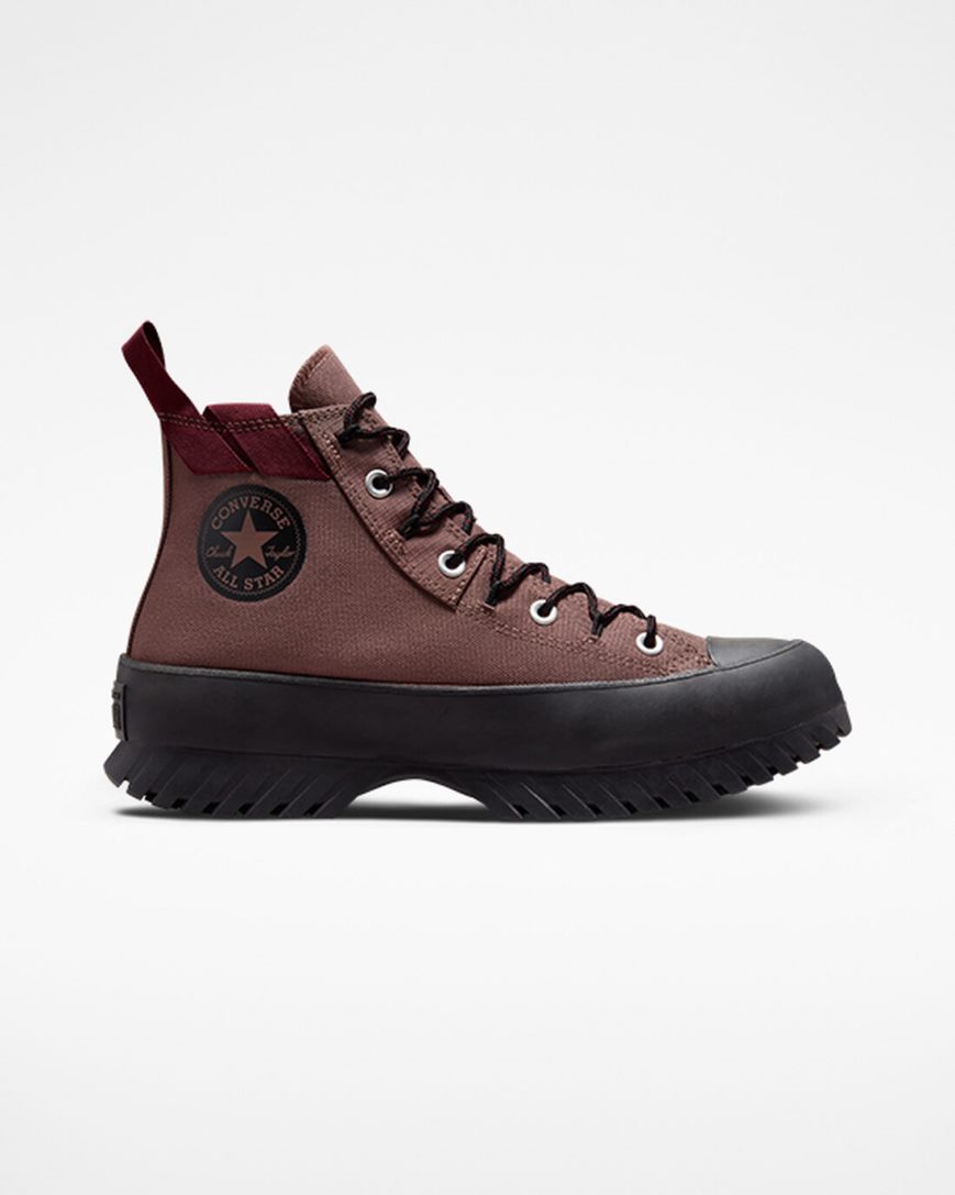 Brown / Deep Burgundy Converse Chuck Taylor All Star Lugged 2.0 Rugged Basics Women\'s High Top Shoes | PF8I7493L