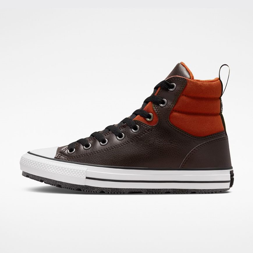 Brown / Orange / Black Converse Chuck Taylor All Star Berkshire Water Resistant High Top Women's Winter Boots | JC31L9I5K