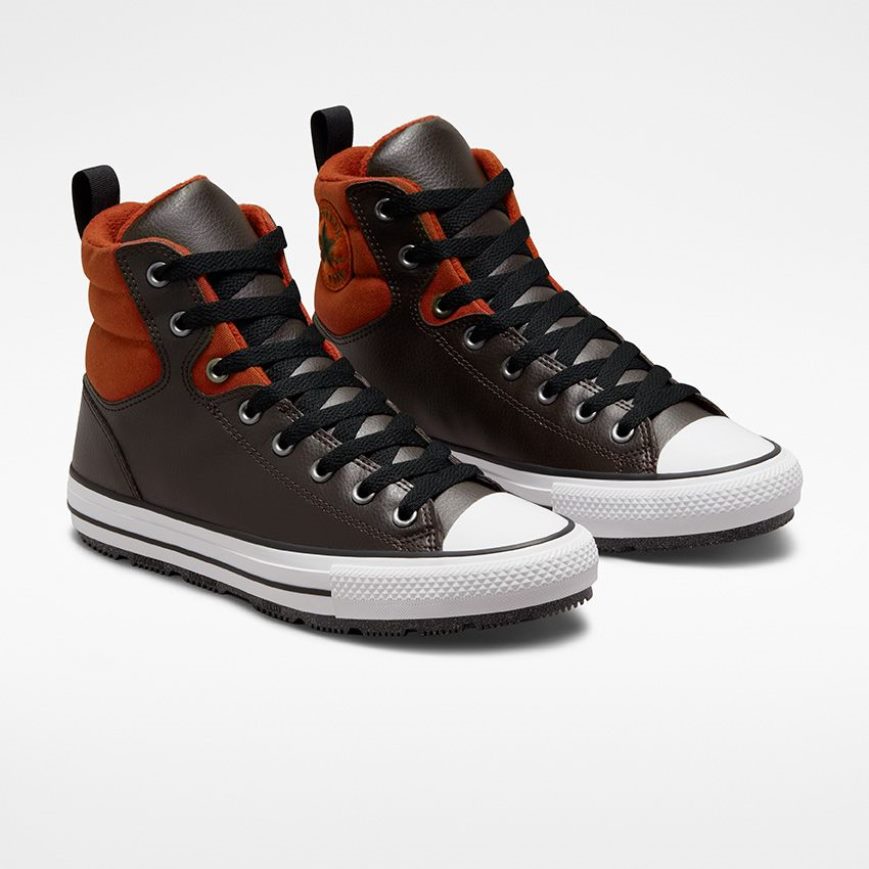 Brown / Orange / Black Converse Chuck Taylor All Star Berkshire Water Resistant High Top Men's Winter Boots | LI1L97K58