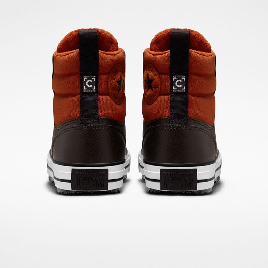 Brown / Orange / Black Converse Chuck Taylor All Star Berkshire Water Resistant High Top Men's Winter Boots | LI1L97K58