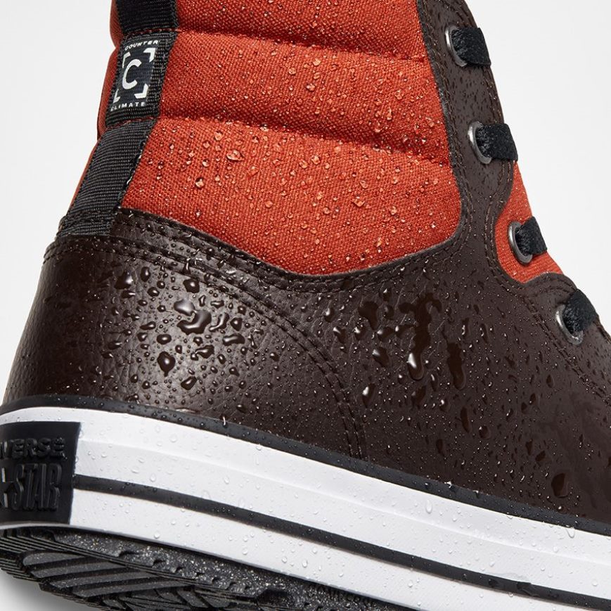 Brown / Orange / Black Converse Chuck Taylor All Star Berkshire Water Resistant High Top Men's Winter Boots | LI1L97K58