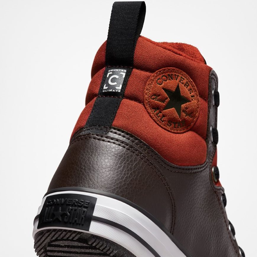 Brown / Orange / Black Converse Chuck Taylor All Star Berkshire Water Resistant High Top Men's Winter Boots | LI1L97K58