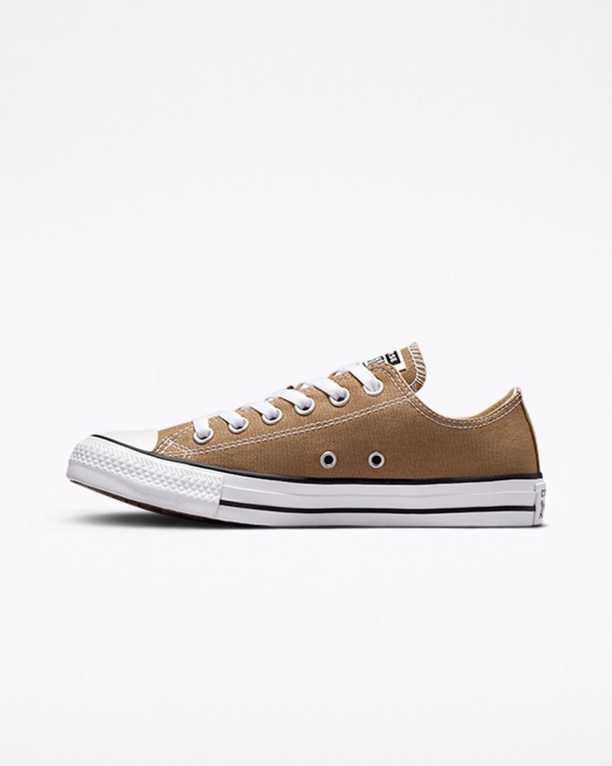 Brown / White / Black Converse Chuck Taylor All Star Seasonal Color Men's Low Top Shoes | KR4L81579