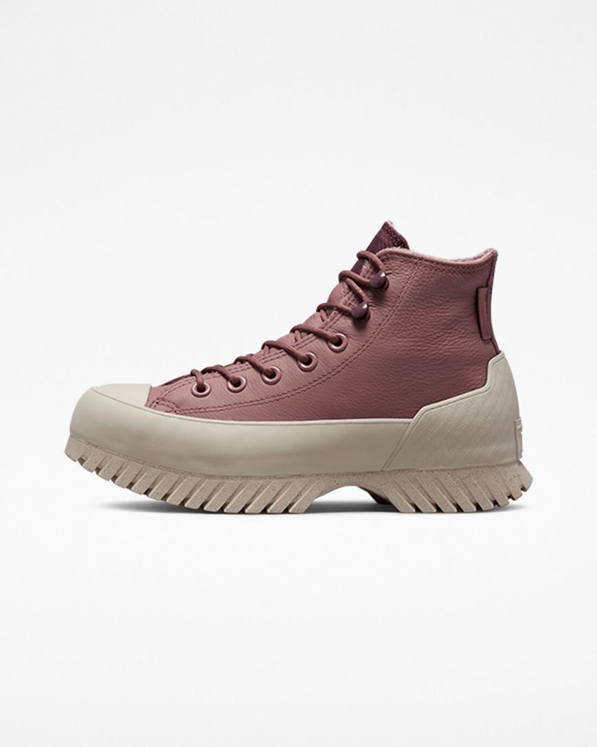 Burgundy Converse Chuck Taylor All Star Lugged 2.0 Counter Climate High Top Women's Boots | ITI795K41