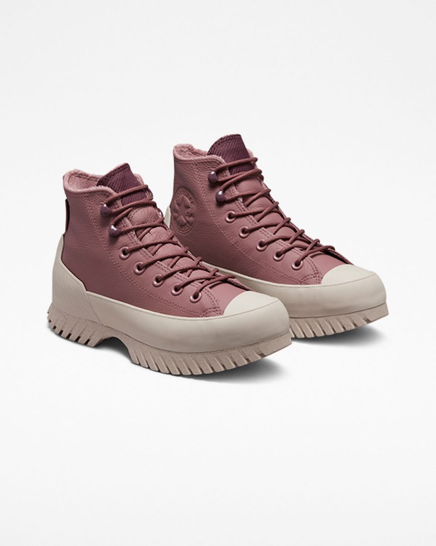 Burgundy Converse Chuck Taylor All Star Lugged 2.0 Counter Climate High Top Women's Boots | ITI795K41