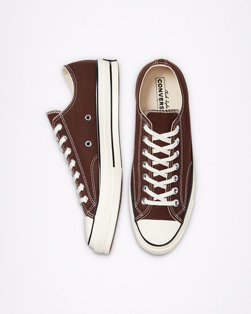 Dark Brown / Black Converse Chuck 70 Vintage Canvas Women's Low Top Shoes | LYKI58794