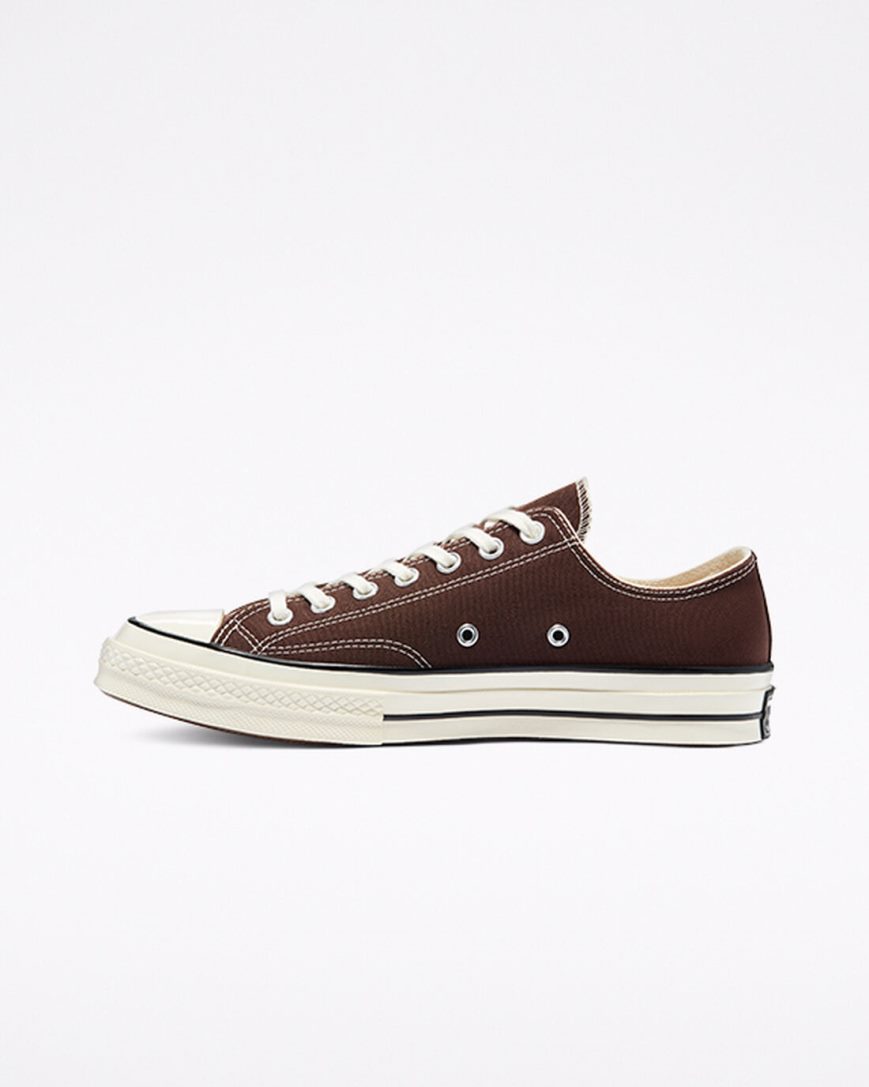 Dark Brown / Black Converse Chuck 70 Vintage Canvas Men's Low Top Shoes | QY943IK15