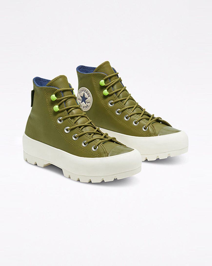 Dark Olive / Navy Converse Chuck Taylor All Star Lugged Winter Women's High Top Shoes | ZS3L4K7I1