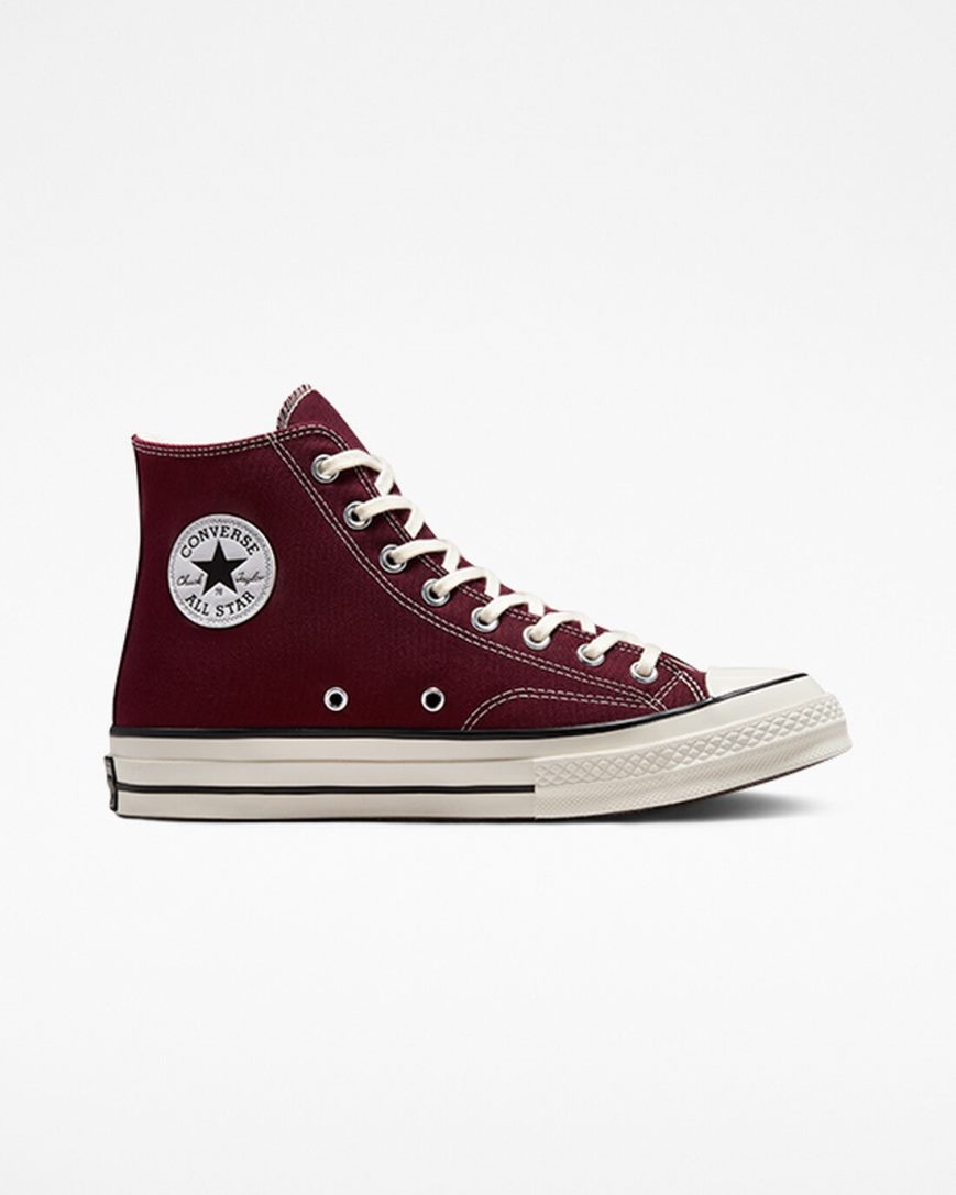 Dark Red / Black Converse Chuck 70 Canvas Men\'s High Top Shoes | SYK4513I9