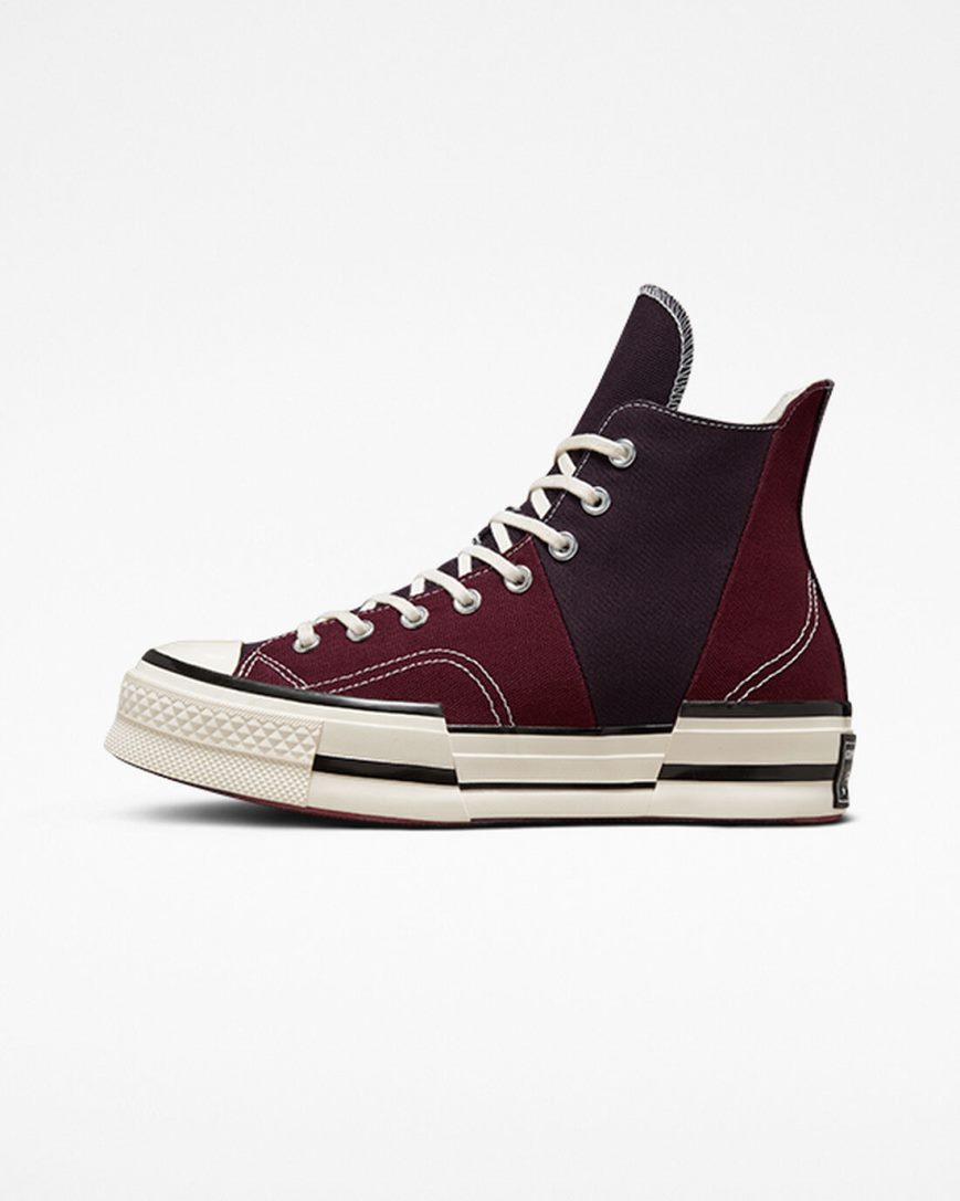 Dark Red / Black Converse Chuck 70 Plus Men's High Top Shoes | AM385K491