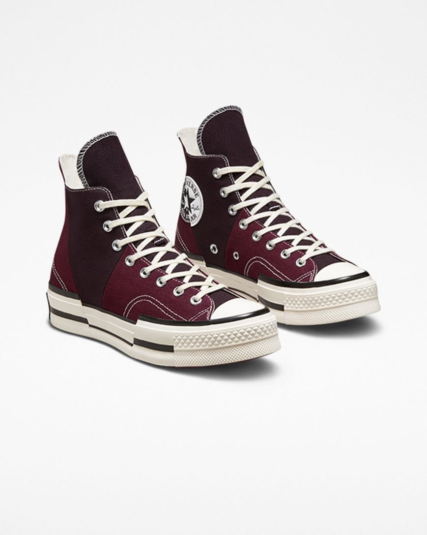 Dark Red / Black Converse Chuck 70 Plus Men's High Top Shoes | AM385K491