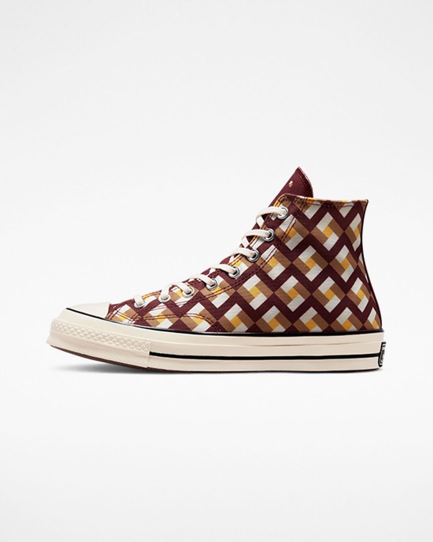 Dark Red / Dark Converse Chuck 70 Twisted Classics Women's High Top Shoes | QL3I9758K