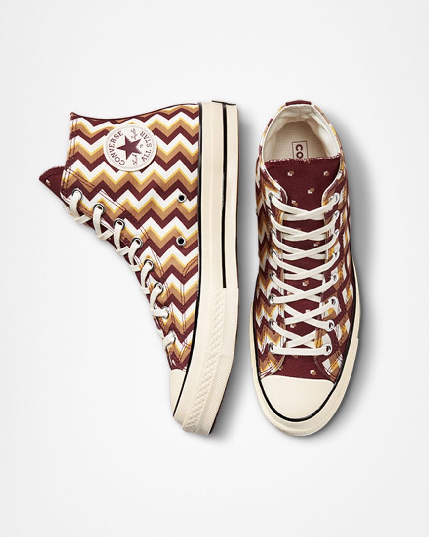 Dark Red / Dark Converse Chuck 70 Twisted Classics Women's High Top Shoes | QL3I9758K