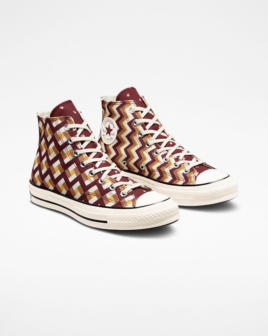 Dark Red / Dark Converse Chuck 70 Twisted Classics Women's High Top Shoes | QL3I9758K