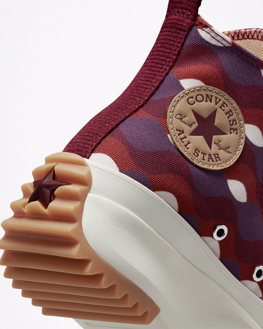 Dark Red / Khaki Converse Run Star Hike Twisted Classics High Top Women's Platform Shoes | XO73K94L1