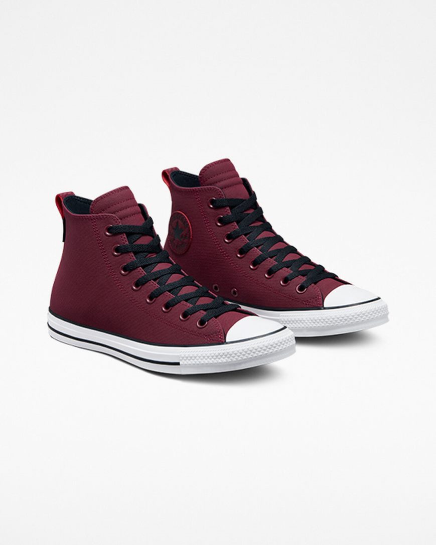 Dark Red / White / Black Converse Chuck Taylor All Star TecTuff Women's High Top Shoes | IH4K8513L