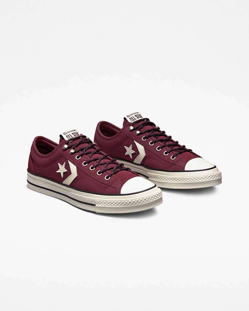 Deep Burgundy / Black Converse Star Player 76 Retro Hike Men's Low Top Shoes | NI8L537I4