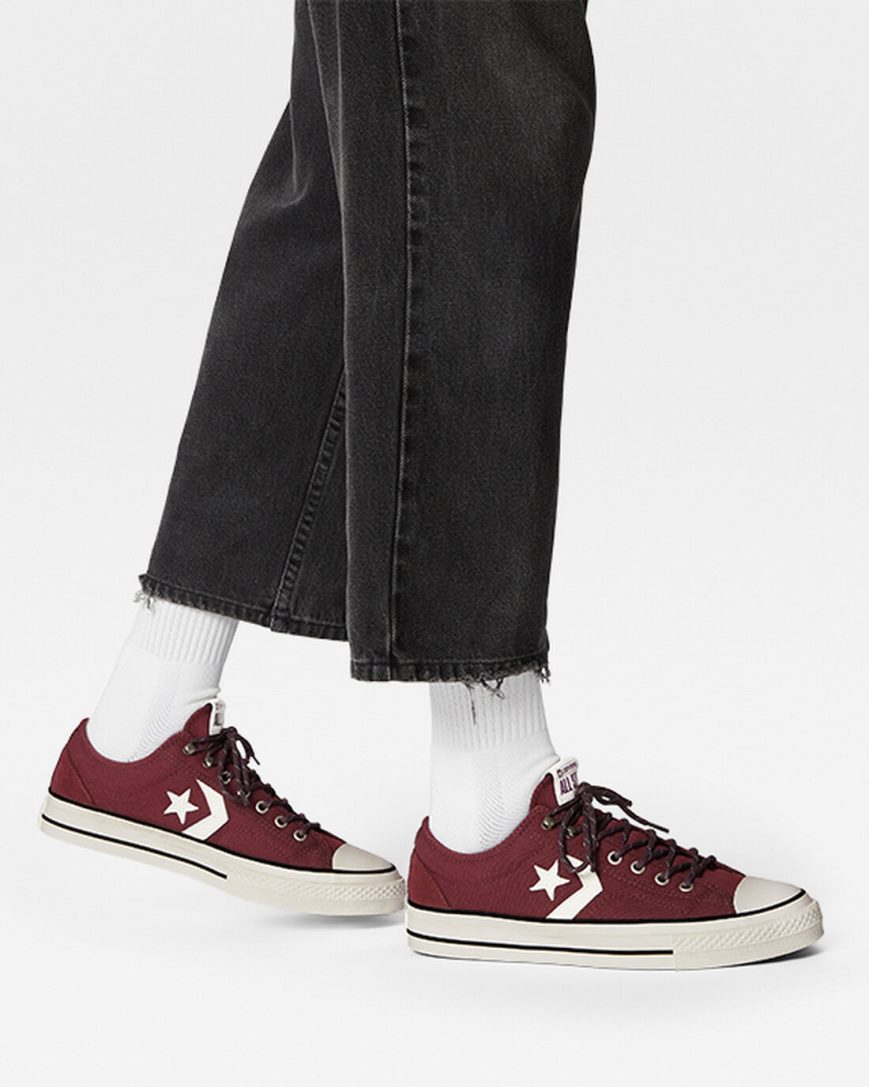 Deep Burgundy / Black Converse Star Player 76 Retro Hike Men's Low Top Shoes | NI8L537I4