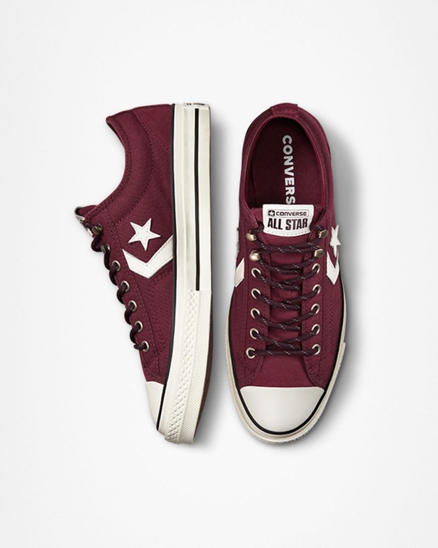 Deep Burgundy / Black Converse Star Player 76 Retro Hike Women's Low Top Shoes | WBIL31K79