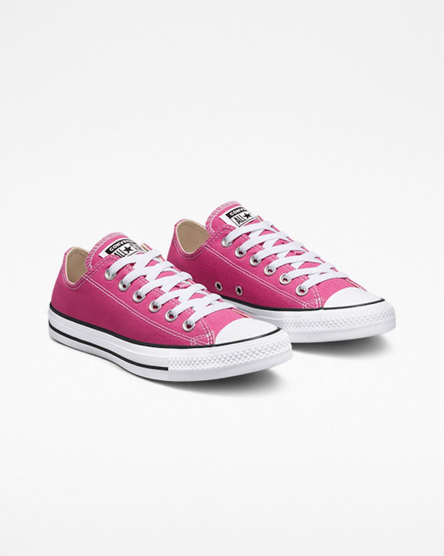 Fuchsia / White / Black Converse Chuck Taylor All Star Seasonal Color Men's Low Top Shoes | FX39L5I1K