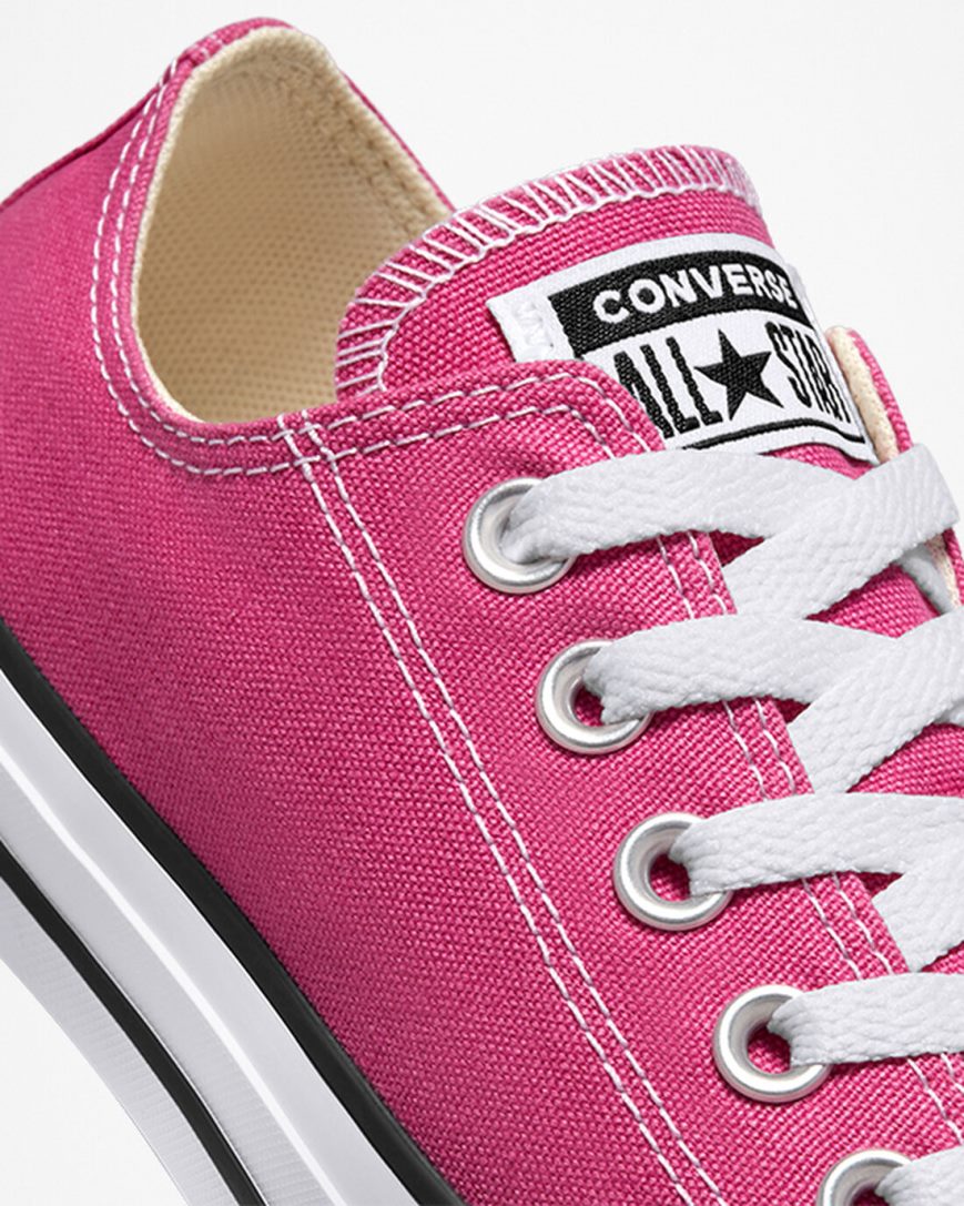 Fuchsia / White / Black Converse Chuck Taylor All Star Seasonal Color Men's Low Top Shoes | FX39L5I1K