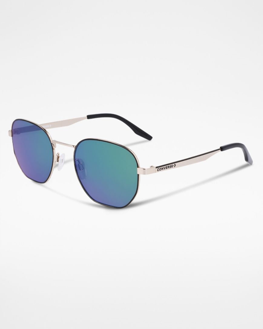 Gold / Black Converse Elevate Men's Sunglasses | QOIK8957L