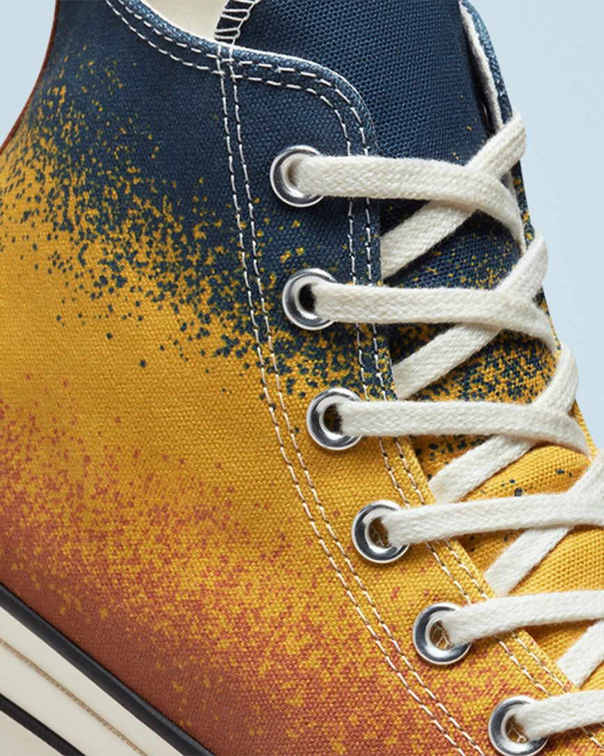 Gold Converse Chuck 70 Scatter Dye Women's High Top Shoes | JEL137584