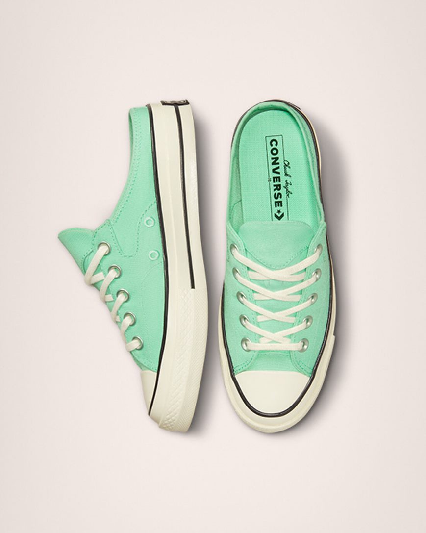 Green / Black Converse Chuck 70 Mule Women's Low Top Shoes | ML319I458