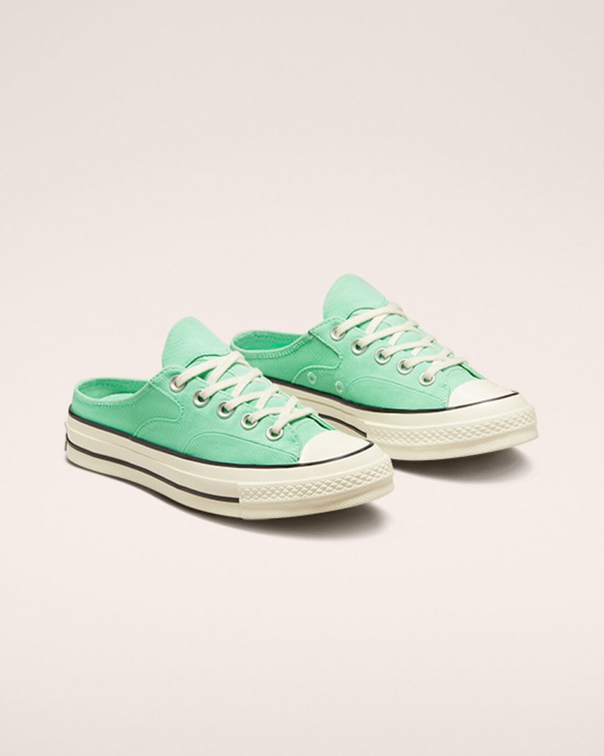 Green / Black Converse Chuck 70 Mule Women's Low Top Shoes | ML319I458