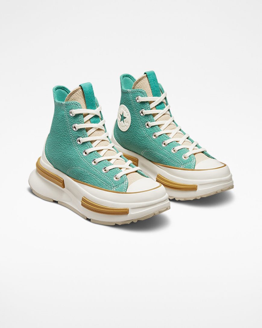 Green Converse Run Star Legacy CX Textured Women's High Top Shoes | DML894153