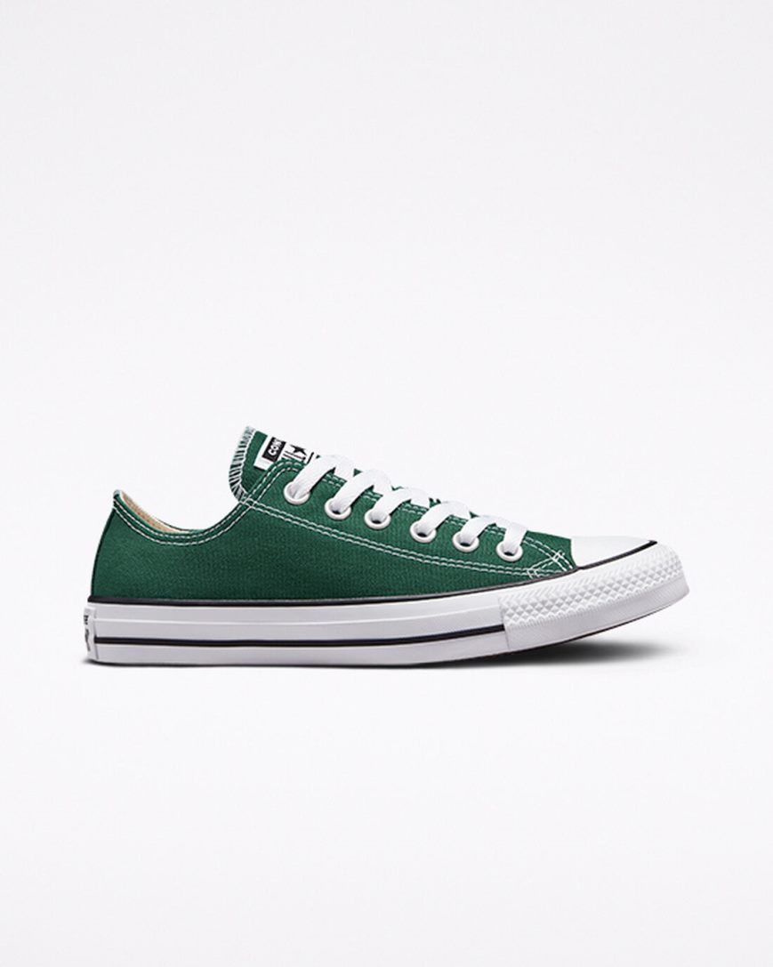 Green / White / Black Converse Chuck Taylor All Star Seasonal Color Women\'s Low Top Shoes | JNK3L1754