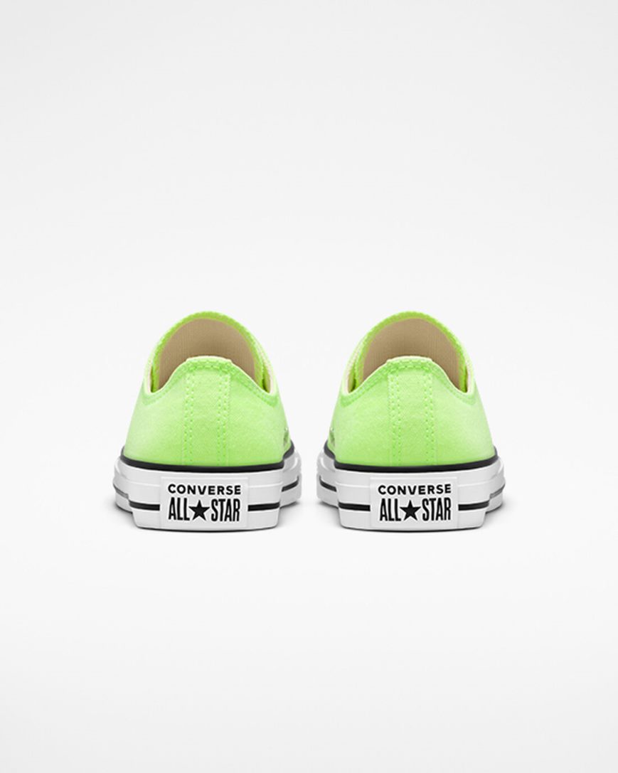 Green / White / Black Converse Chuck Taylor All Star Neon Men's Low Top Shoes | RK471IL89