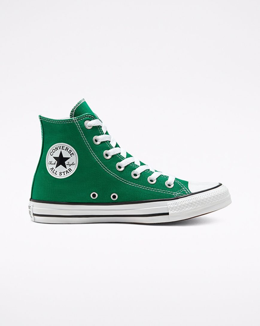 Green / White Converse Chuck Taylor All Star Classic Women\'s High Top Shoes | JT931I587